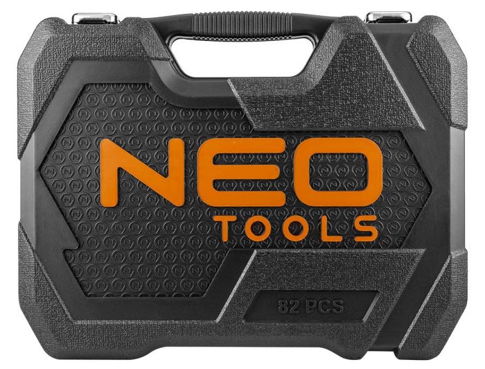 Набір інструментів Neo Tools, 82шт, 1/2", 1/4", CrV, eco кейс