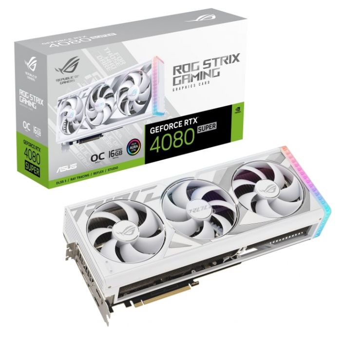 Відеокарта ASUS GeForce RTX 4080 SUPER 16GB GDDR6X STRIX білий OC ROG-STRIX-RTX4080S-O16G-WHITE