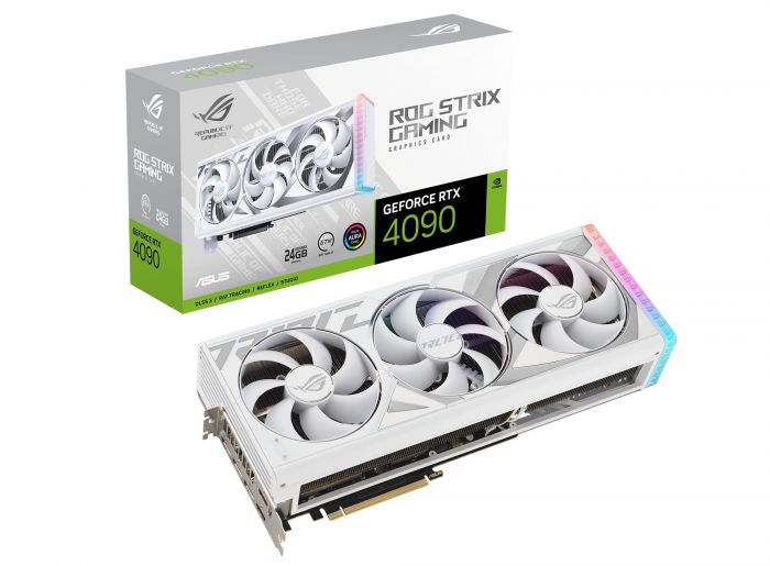 Відеокарта ASUS GeForce RTX 4090 24GB GDDR6X STRIX GAMING білий ROG-STRIX-RTX4090-24G-WHITE