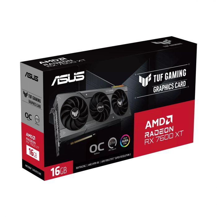 Відеокарта ASUS Radeon RX 7600 XT 16GB GDDR6 TUF OC TUF-RX7600XT-O16G-GAMING