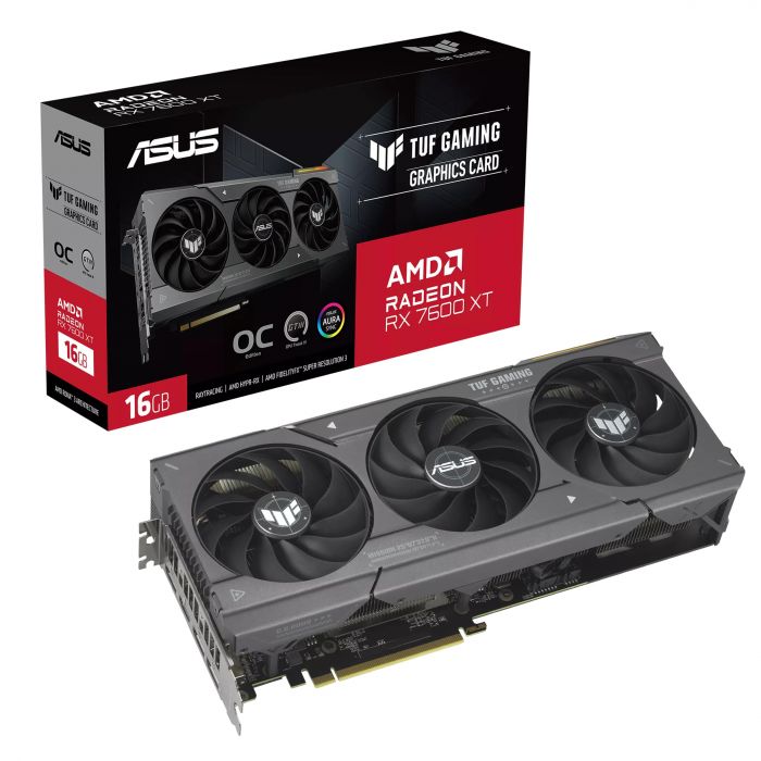 Відеокарта ASUS Radeon RX 7600 XT 16GB GDDR6 TUF OC TUF-RX7600XT-O16G-GAMING