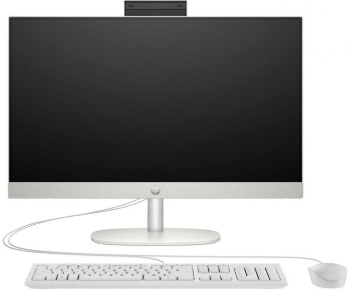 Комп'ютер персональний моноблок HP 240-G10 23.8" FHD IPS AG, Intel i5-1335U, 8GB, F512GB, UMA, WiFi, кл+м, 3р, Win11P, білий