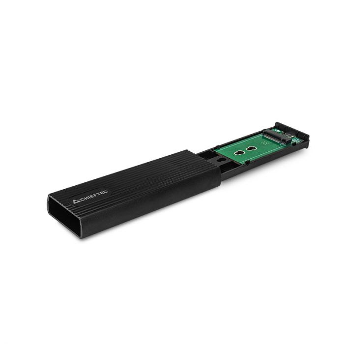 Портативний корпус до SSD CHIEFTEC CEB-M2C-TL PCIe NVMe/SATA M.2 2230/2242/2260/2280 USB3.2 Gen2 Type-C Tool-Less Aluminum