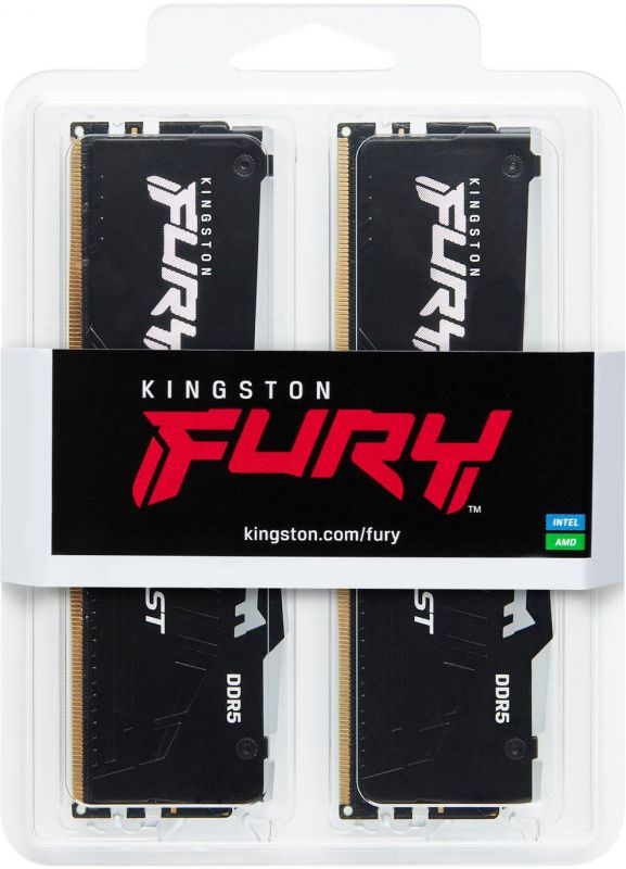 Пам'ять ПК Kingston DDR5 64GB KIT (32GBx2) 5600 FURY Beast RGB