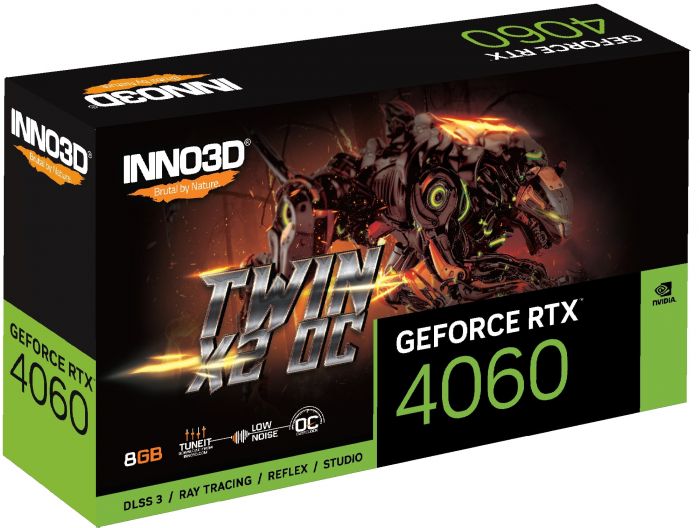 Відеокарта INNO3D GeForce RTX 4060 8GB GDDR6 TWIN X2 OC