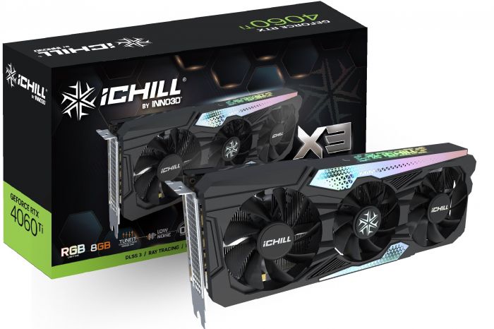 Відеокарта INNO3D GeForce RTX 4060 Ti 8GB GDDR6 ICHILL X3