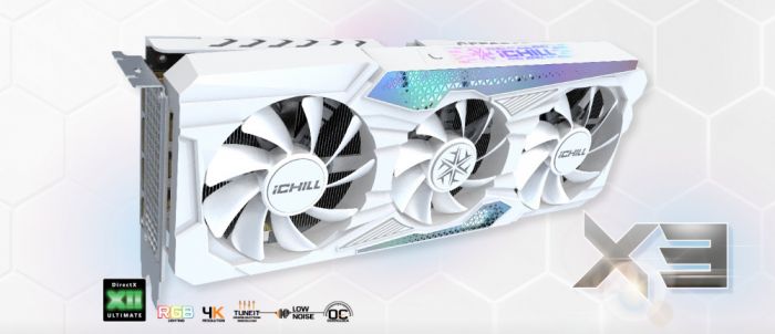 Відеокарта INNO3D GeForce RTX 4060 Ti 8GB GDDR6 ICHILL X3 WHITE білий