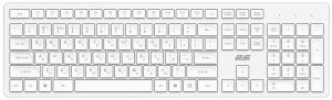 Клавіатура мембранна 2E KS260 106key, WL, EN/UK, білий