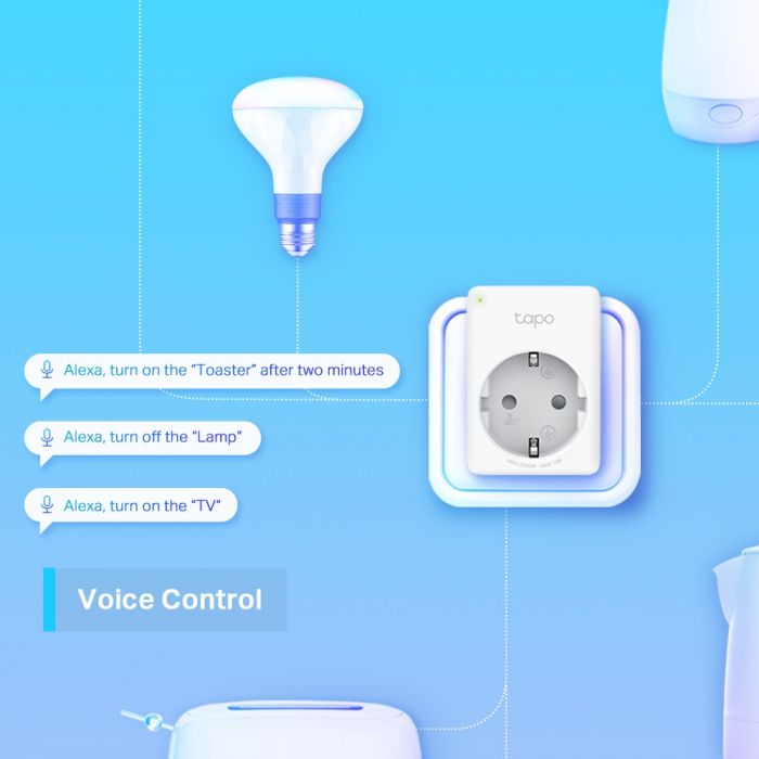 Смарт-розетка TP-LINK Tapo P100 2 шт/пак N300 BT 10A