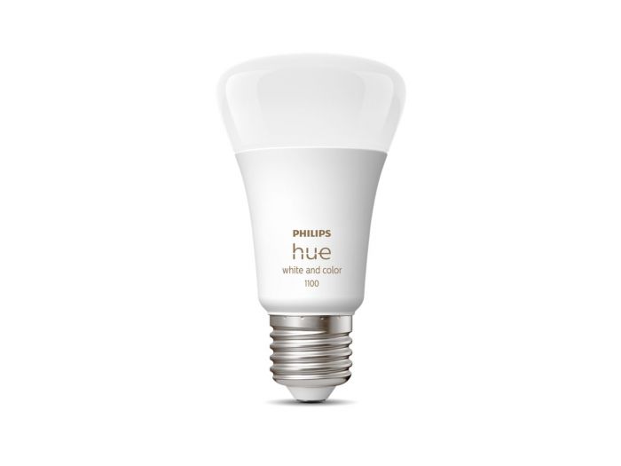 Лампа розумна Philips Hue E27, 11W(60Вт), 2000K-6500K, RGB, ZigBee, Bluetooth, димування