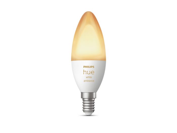 Лампа розумна Philips Hue E14, 5.2W(40Вт), 2200K-6500K, Tunable white, ZigBee, Bluetooth, димування