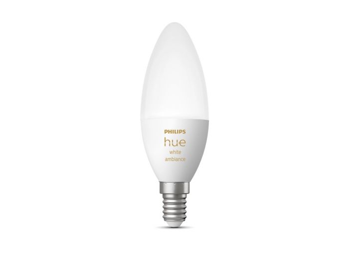 Лампа розумна Philips Hue E14, 5.2W(40Вт), 2200K-6500K, Tunable white, ZigBee, Bluetooth, димування