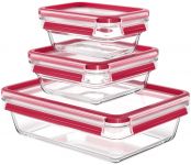 Набір контейнерів Tefal Master Seal, 3шт, жаростійке скло, прозорий Набір контейнерів Tefal Master Seal, 3шт, жаростійке скло, прозорий
