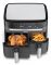 Мультипіч Tefal Dual EasyFry&Grill AirFryer, 2700Вт, чаша-5.2+3.1л, сенсорне керув., 2 чаши, гриль, пластик, чорний