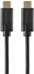 Кабель заряджання/синхронізації Hama USB-С > USB-C, 1,5м ,чорний