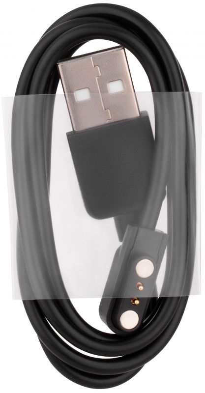 Зарядний кабель USB для смарт-годинника 2E Wave Plus, магнітний, чорний