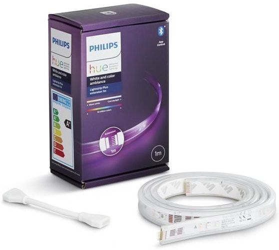 Стрічка світлодіодна розумна Philips Hue Plus, 0.5W(20Вт), 2000K-6500K, RGB, ZigBee, димування, подовжувач, 1м