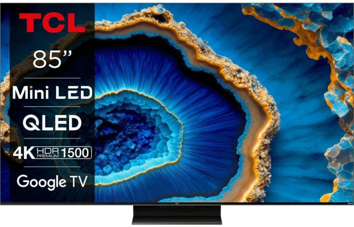 Телевізор 85" TCL MiniLED 4K 144Hz Smart Google TV Black