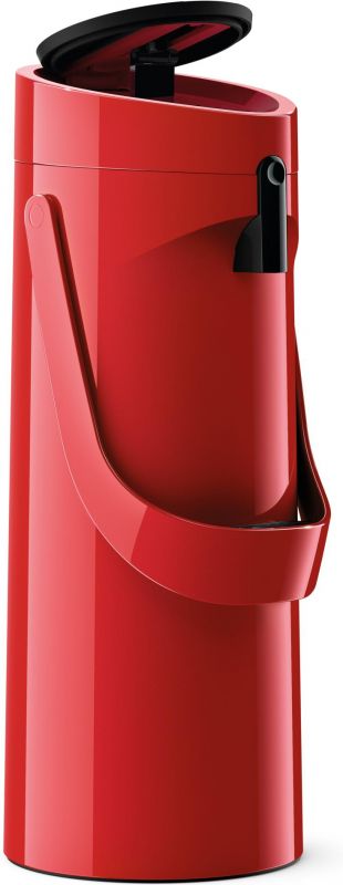 Термос Tefal Ponza Pump, 1.9л, пластик, скло, червоний