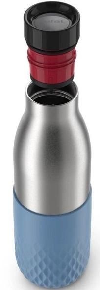 Термопляшка Tefal Bludrop soft touch, 500мл, нержавіюча сталь, блакитний