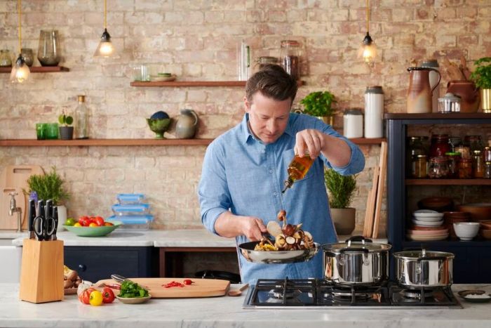 Каструля Tefal Jamie Oliver Home Cook, 8.4л, з кришкою, нержавіюча сталь, силікон