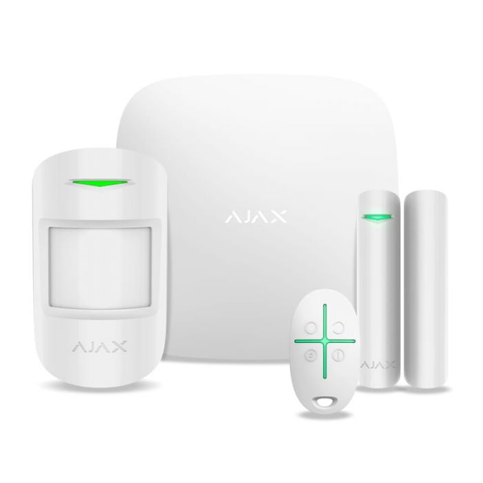Комплект охоронної сигналізації Ajax StarterKit 2 + Розумний кульовий кран Ajax WaterStop 3/4", білий