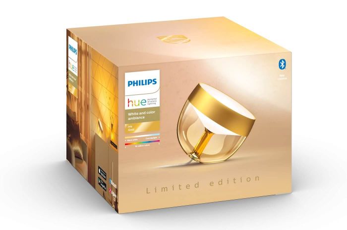 Настільний світильник розумний Philips Hue Iris, 2000K-6500K, RGB, ZigBee, Bluetooth, димування, золотий