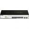 Комутатор D-Link DGS-1210-08P 8x1GE PoE, 2xSFP