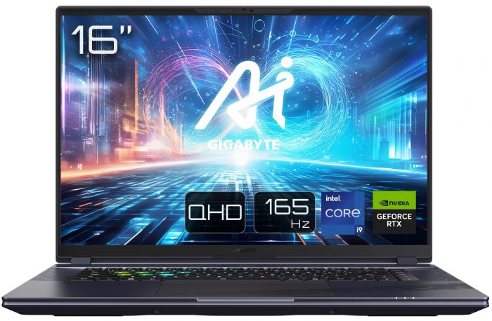 Ноутбук AORUS 16 QHD 165Hz, Intel i9-14900HX, 32GB, F2TB, NVD4070-8, W11, чорний