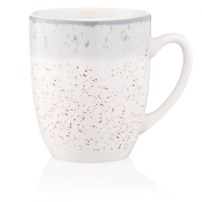 Чашка Ardesto Siena, 360мл, порцеляна, біло-сірий