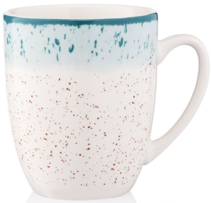 Чашка Ardesto Siena, 360мл, порцеляна, біло-блакитний