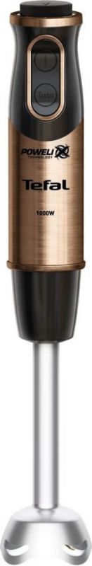 Блендер Tefal заглибний Quickchef 1000Вт, 3в1, чаша-800мл, чопер-500мл, турборежим, чорно-бронзовий