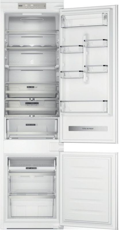 Холодильник Whirlpool вбудований з нижн. мороз., 193,5x54х54, холод.відд.-213л, мороз.відд.-67л, 2дв., А+++, NF, інв., зона нульова, білий