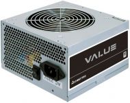 Блок живлення CHIEFTEC Value  (400W), >80%, 80+ White(230V Only), 120мм, 1xMB 24pin(20+4), 1xCPU 8pin(4+4), 2xMolex, 3xSATA, 1xPCIe 8pin(6+2), Bulk