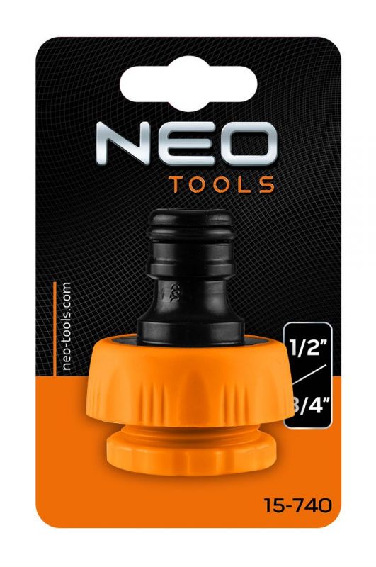 Конектор для крана Neo Tools 1/2",3/4", з внутрішнім різьбленням