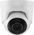IP-Камера дротова Ajax TurretCam, 8мп, 2.8мм, Poe, True WDR, IP 65, ІЧ 35м, аудіо, кут огляду 100° до 110°, купольна, біла