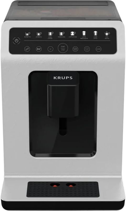 Кавомашина Krups Evidence Eco-Design 2.3л, зерно, автомат.капучинатор, LED - дисплей, аторец. - 8, сенсор.керування, чорно-білий