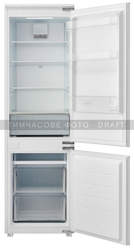 Холодильник ARDESTO вбуд. з нижн. мороз., 177x54.5x54, xолод.відд.-180л, мороз.відд.-68л, 2дв., А+, NF, білий
