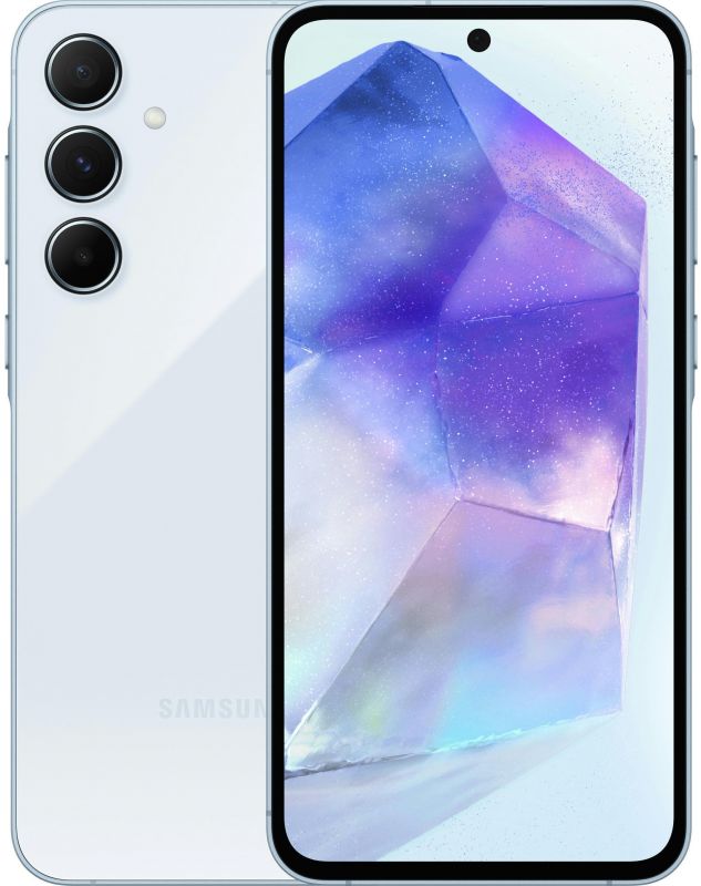 Смартфон Samsung Galaxy A55 5G (A556) 6.6" 8/128ГБ, 2SIM, 5000мА•год, блакитний крижаний