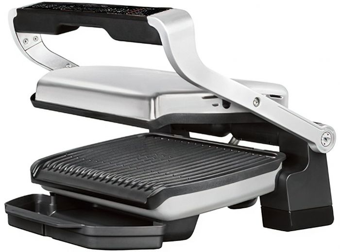 Гриль Tefal притискний OptiGrill+ Initial 2000Вт, темп. режимів-5, знімні пластини, метал
