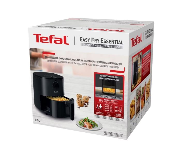 Мультипіч Tefal Easy Fry Essential, 1430Вт, чаша-3.5л, механічне керув., пластик, чорний