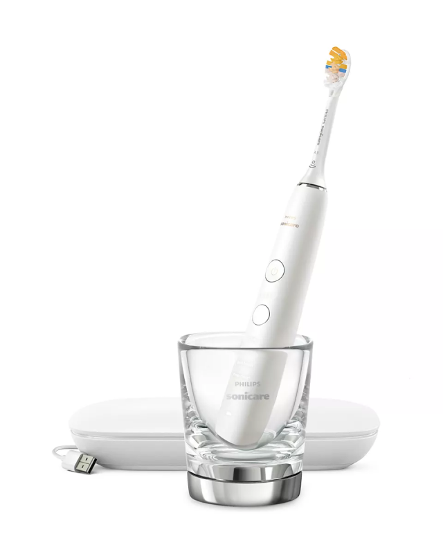 Щітка зубна електр. Philips, Sonicare DiamondClean 9000 Series, 62т. колив/хв, насадок-1, футляр, Bluetooth, білий