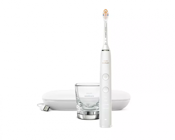Щітка зубна електр. Philips, Sonicare DiamondClean 9000 Series, 62т. колив/хв, насадок-1, футляр, Bluetooth, білий