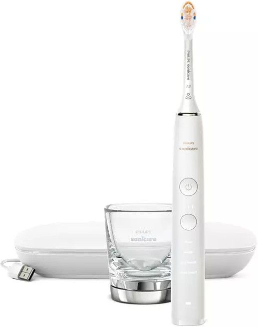 Щітка зубна електр. Philips, Sonicare DiamondClean 9000 Series, 62т. колив/хв, насадок-1, футляр, Bluetooth, білий