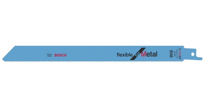 Полотно пиляльне для шабельної пилки Bosch по металу, S 1122 EF, 18TPI, 5шт