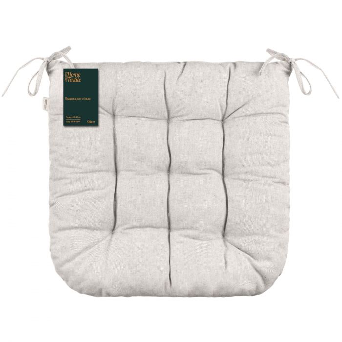 Подушка для стільця Ardesto Oliver, 40х40см, 100% бавовна, нап-ч: 50% холоф, 50% пп, сірий світлий