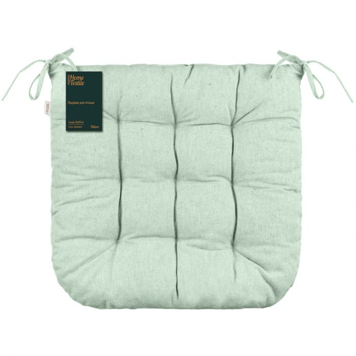 Подушка для стільця Ardesto Oliver, 40х40см, 100% бавовна, нап-ч: 50% холоф, 50% пп, аквамарин
