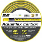 Шланг садовий 2Е AquaFlex Carbon 1/2" 20м 4 шари 20бар -10…+60°C