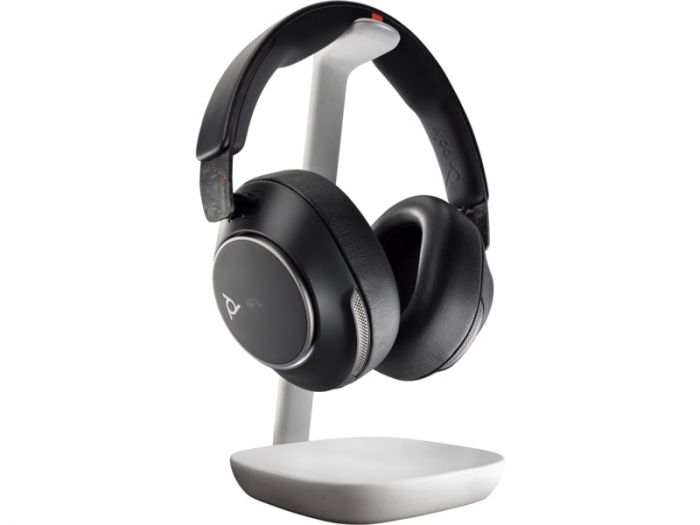 Гарнітура комп'ютерна стерео On-ear Poly Voyager Surround 85-M з підставкою для заряджання, BT 5.3, USB-A, USB-C, 3.5 мм, 10 x Omni-mic, ANC, SoundGuard Digital, Smart sensor, сертифікати Microsoft Teams, Microsoft Teams Open Office, Zoom, fast charge, чорний