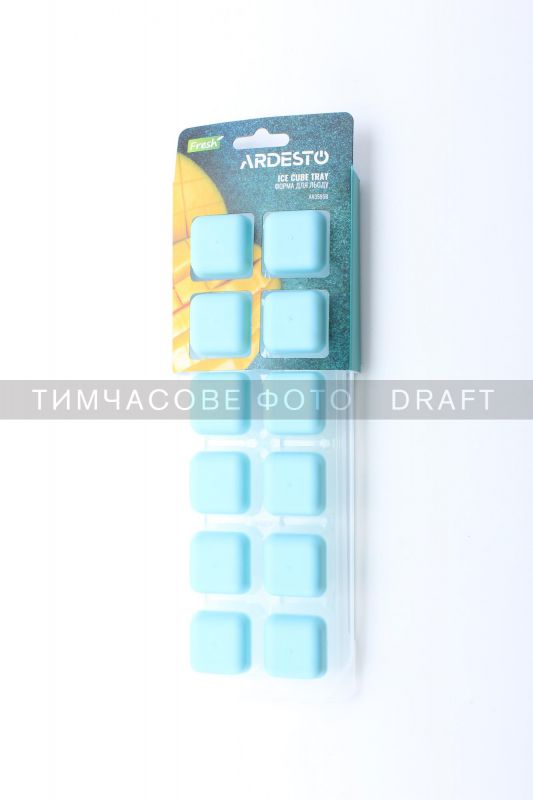 Форма для льоду з кришкою Ardesto Fresh, 27х9.5х3.8см, силікон, пластик, синій